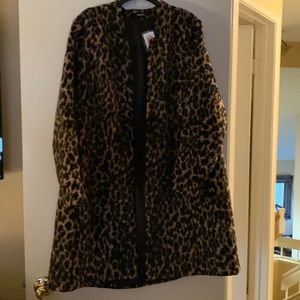 Leopard Wool Coat